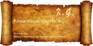Kovacsics Geréb névjegykártya